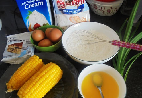 hướng dẫn cách làm bánh kem bắp