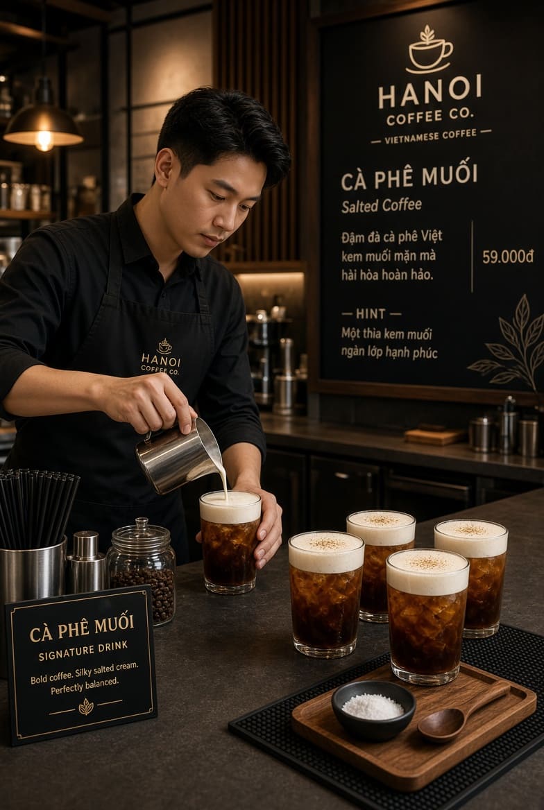 Cách làm cà phê muối ngon chuẩn vị để kinh doanh