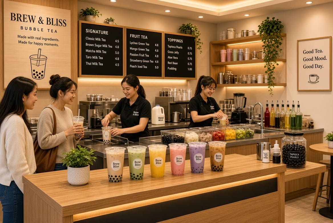 Kinh nghiệm mở quán trà sữa từ A đến Z cho người mới