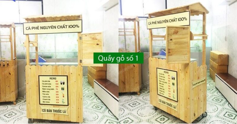 ĐỊA CHỈ NHẬN THIẾT KẾ LÀM QUẦY GỖ XE ĐẠP PHA CHẾ, CÀ PHÊ, TRÀ SỮA GIÁ RẺ TẠI TPHCM